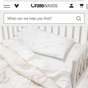 Clay Heart Organic Cotton Baby Crib Quilt by Leanne Ford